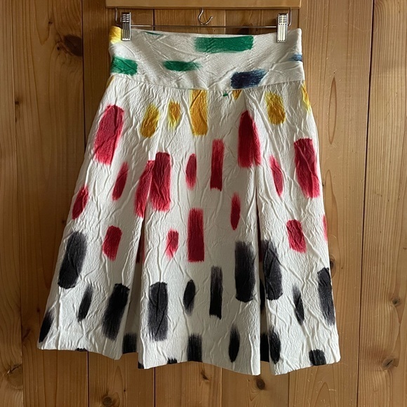 Milly Dresses & Skirts - Milly Brushstroke textured metallic Skirt